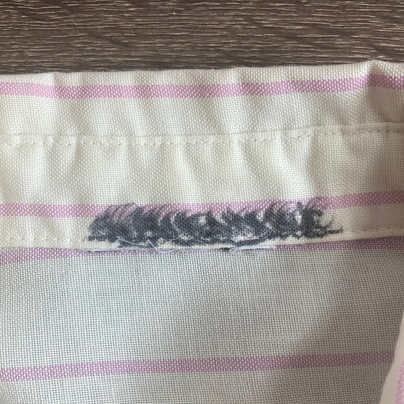 Womens Vintage 70’s Large Cream and Lavender Striped Button Down Shirt - Picture 4 of 9